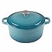 Zelancio Cookware 6 Quart Enameled Cast Iron Dutch Oven Cooking Dish with Self-Basting Lid, Teal