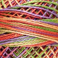 Valdani Perle Cotton Size ~12~ Embroidery Thread, 109 Yard Ball - v21 Chimney Sparks (Variegated)