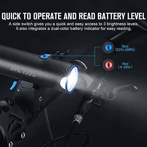 OLIGHT BFL1800 Bike Headlights 1,800 Lumen LED Bike Light, MCC1AL