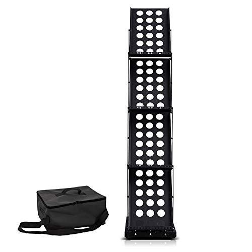 Do4U Foldable Pop-up Folding Display 4 Pockets Magazine Literature Brochure Catalog Holder Rack Stand with Portable Oxford Case for Office and Tradeshow Display (Black, 4,Pocket) - Thumbnail 5