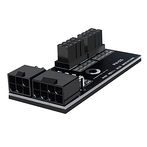 ATX 8+8Pin Female to 6+8pin Male 180 Degree Angled Adapter for Graphics Card GPU (PH37-A)