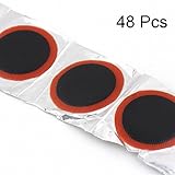 Flammi 48pcs Round Rubber Bike Tire Repair Patches Kit
