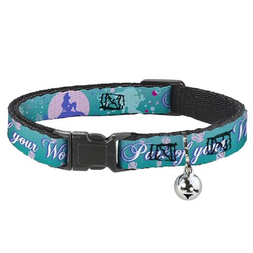 Cat Collar Breakaway Little Mermaid Silhouette Scenes Part of Your World Blues…