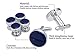 Salutto Men's Cufflinks and Studs Set for Formal French Shirt Formal Navy with Shiny Blue
