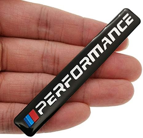 KKShop NEW Car Sticker Performance M Power Motorsport Metal Logo Aluminium Emblem Grill Badge for BMW E34 E36 E39 E53 E60 E90 F10 F30 M3 M5 M6 (black)