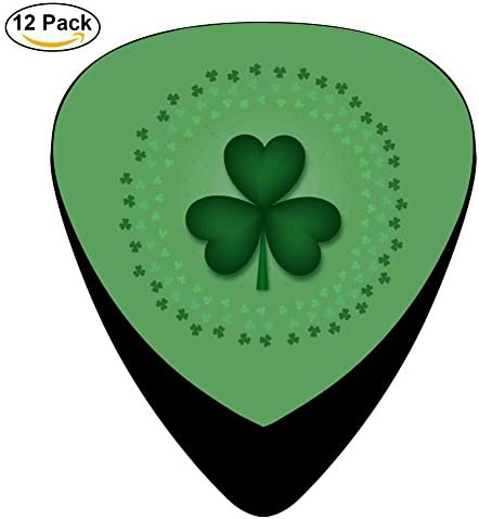 STREMUSIC Clove ForHappy St Patrick's Day Celluloid Electric Guitar Picks 12-pack Plectrums For Bass Music Tool