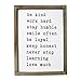SANY DAYO HOME Wall Decor Signs with Inspirational Sayings 16 x 12 inches Rustic Wood Framed Modern Farmhouse Wall Hanging Art - Be Kind, Stay Humble, Never Stop