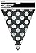 12ft Plastic Black Polka Dot Pennant Banner (10020), One Size
