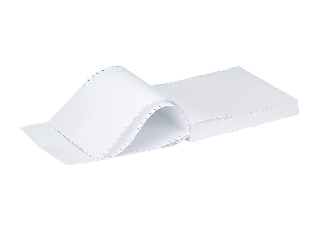 Q-Connect 11 Inches X370mm 1-Part 70gsm Plain Listing Paper (Pack Of 2000)
