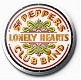 PS6827 The Beatles, Sgt Peppers Logo, round small vinyl sticker