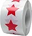 Red Star Shape Stickers 0.75 Inch 500 Adhesive Labels
