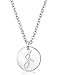 FUNRUN JEWELRY Stainless Steel Initial Letters Pendant Necklace for Women Men (Letter J)