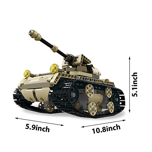MOTION Kids Intellectual Development Educational Remote Control Building Block Military Tank2 Bricks STEM Toys Kit