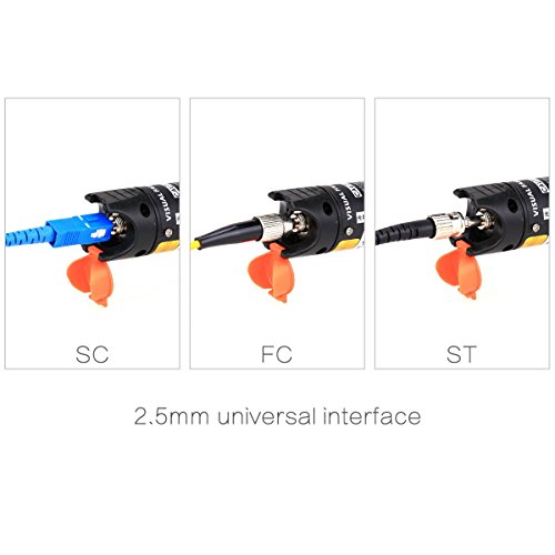 Visual Fault Locator, KELUSHI Fiber Optic Cable Tester VFL-30mW Pen 25KM Meter with 2.5mm Universal Connector Pen Type for CATV Telecommunications Engineering Maintenance