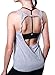 Queenie Ke Women's Yoga Shirts Sports Tops Super Soft Open Back Tank Size M Color Light Grey