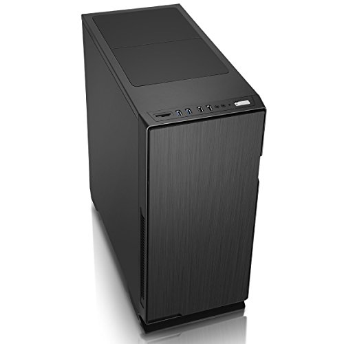 Gamemax Silent Mid-Tower PC Gaming case, ATX, Sound Dampening, 2 Fan Controllers Included, SD/TF Card Reader Built-in, Water Cooling Support, 1 x 120mm White Bladed Fan Included | Black GMX-Silent