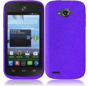 VMG For Virgin Mobile Awe Reef ZTE N800 N810 Z750c Cell Phone Soft Gel Silicone Skin Case Cover - Purple