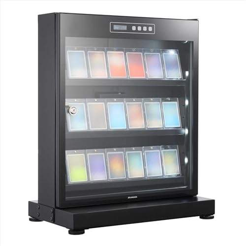 ハクバ HAKUBA トレカ用防湿庫 E-ドライボックス KED-P40ETC Sサイズ(40L) ブラック 湿気による反り対策 自動除湿 静音 電子制御式 トレーディングカード ポケカ MtG 遊戯王カードの保管に 鍵付き ディスプレイ LED照明付 4977187403626
