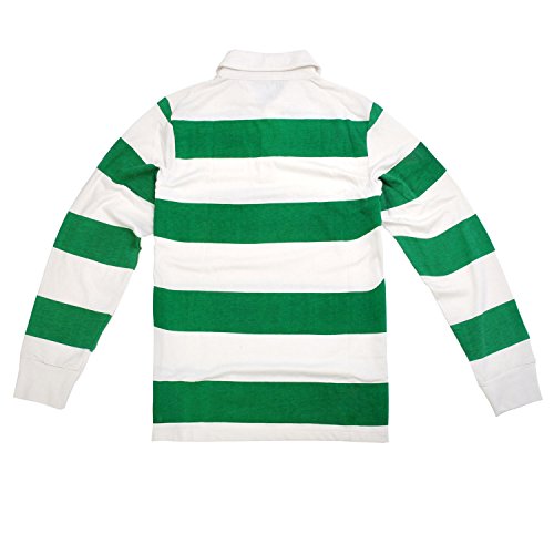 Godsen Men's Classic Long Sleeve Rugby Shirt Sport Polo (S, Stripes(Pack of 2)) - Thumbnail 6