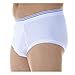 Wearever Incontinence Underwear for Men - Reusable & Washable Men's Bladder Control Briefs with Regular Absorbency - Leak Proof Underwear 150 ml (Pack of 3) (White) (L)