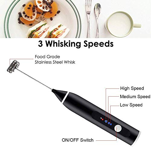 1 Frother+Electric+Handheld+Rechargeable+Cappuccino