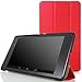 MoKo Google Nexus 7 2013 FHD 2nd Gen Case - Ultra Slim Lightweight Smart-shell Stand Cover Case with Auto Wake / Sleep for Google Nexus 2 7.0 Inch 2013 Generation Android 4.3 Tablet, RED