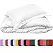 Mezzati Luxury Duvet Cover 3 piece Set – Soft and Comfortable 1800 Prestige Collection – Brushed Microfiber Bedding (White, Queen Size)