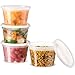 Basix [24 Count 16 Oz Combo] Disposable plastic Deli Food Storage Containers With Plastic Lids, Leakproof, Great For Thanksgiving Meal Prep, Picnic, Take Out, traveling, Fruits, Snack, or Liquids