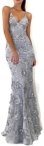 Zainafacai Elegant Dress, Womens Tight Maxi Dress Sequined Cocktail Prom Gown