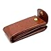 MyEyeglassCase Brown Double eyeglasses case | Soft Sunglasses Case for Women | Semi Soft Dual Glasses Case with Magnetic Closure and Cleaning Cloth (IP822 Brown)