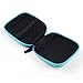 Coolsell Square Portable EVA Carrying Case with Internal Mesh Pocket for iPod MP3 Earphone Bluetooth Headset Headphone Parts and Accessories Charging Cable (Blue)