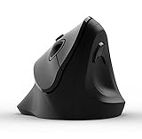Wireless Vertical Mouse, FD i887 Cordless Optical Ergonomic Right Hand Mouse with 3 Adjustable DPI 800/1200 / 1600, 6 Buttons, Battery Included for PC, Computer, Laptop, Desktop (Black)