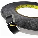 NIUTOP Sticker Double Side Adhesive Glue Tape for Repair Touch Screen Digitizer LCD Screen Display - Iphone 8,iphone 8 Plus,iphone 7, 7S, 5C, 4S, 4, Ipad (8mm Black)