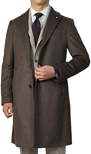Amazon ラルディーニ Lardini チェスター コート カシミヤ 100 3釦 段返り Jsaq C 50 ブラウン コート ジャケット 通販