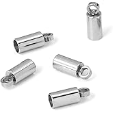 100pcs Adabele 304 Grade Stainless Steel Tube Cord End Cap Glue in Endcap Barrel for 2.5mm Cord Wire Thread DIY Craft Jewelry Making SJF216-3