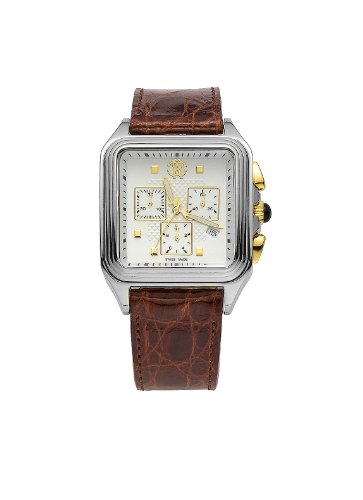 Roberto Cavalli Venom Men's Brown Genuine Crocodile Chronograph Watch R7251692045
