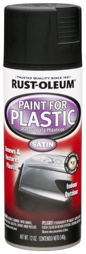 Rust-Oleum Automotive 260770 12-Ounce Paint For Plastic Spray, Satin Black