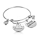 Alxeani Happy Retirement 2018 Find Joy in the Journey Expandable Silver Charm Bracelet Adjustable Bangle Office Worker Gift Retire