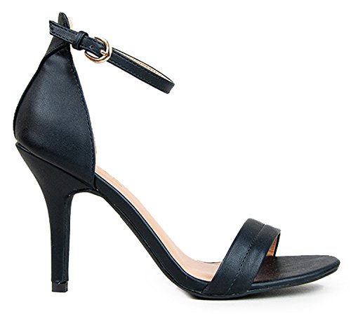 Women’s Ankle Strap High Heels | Dress Wedding Party Heeled Sandals | Elegant Formal Comfortable & Strappy Basic Pump Low Heel - Thumbnail 2