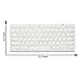 iXCC Ultra-Slim Bluetooth Keyboard for iPad Air 2 / Air, iPad mini 3 / mini 2 / mini, iPad 4 / 3 / 2, Galaxy Tabs and Other Mobile Devices - White