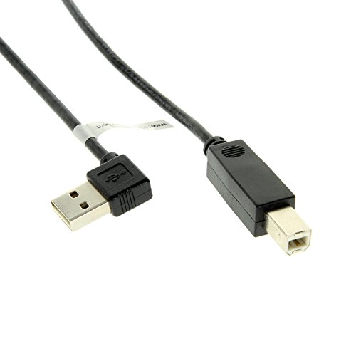 USBGear 1ft. Right to Straight A to B 28/28AWG Cable USB 2.0 RoHS