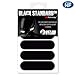 VFLUO BLACK STANDARD, 4 retro reflective stickers kit for motorbike Helmet, Night visibility, 3M Technology, Black primary