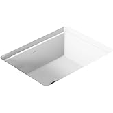 KOHLER Verticyl 17" Undermount Bathroom Vanity Sink With Overflow Drain, Undermount Bathroom Sink, White