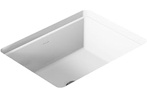 KOHLER Verticyl 17" Undermount Bathroom Vanity Sink With Overflow Drain, Undermount Bathroom Sink, White