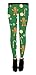 Gingerbread All Over Green Juniors Ugly Christmas Leggings