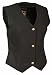 Milwaukee- Ladies Side Lace 4 Snap Front Denim Vest (Black)