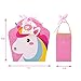 MORDUN 24 Unicorn Party Favor Bags Thank You Tags Included- Goodie Bags, Kids Birthday Party, Baby Shower, Rainbow, First Birthday, Treat Bag- Pink