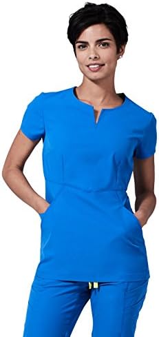 Medelita Women’s Nursing Medical Scrubs Top | Horizon | Stretch, with 4 Pockets