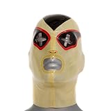 Latex Hood mask for Men Rubber Mask Cross-hairs