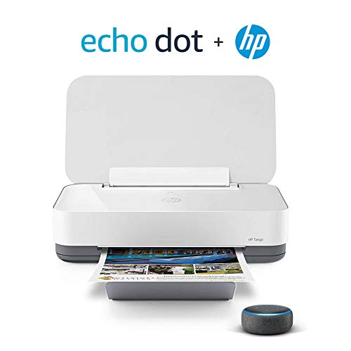 HP Tango Smart Home Printer with Echo Dot (3rd Gen) Charcoal